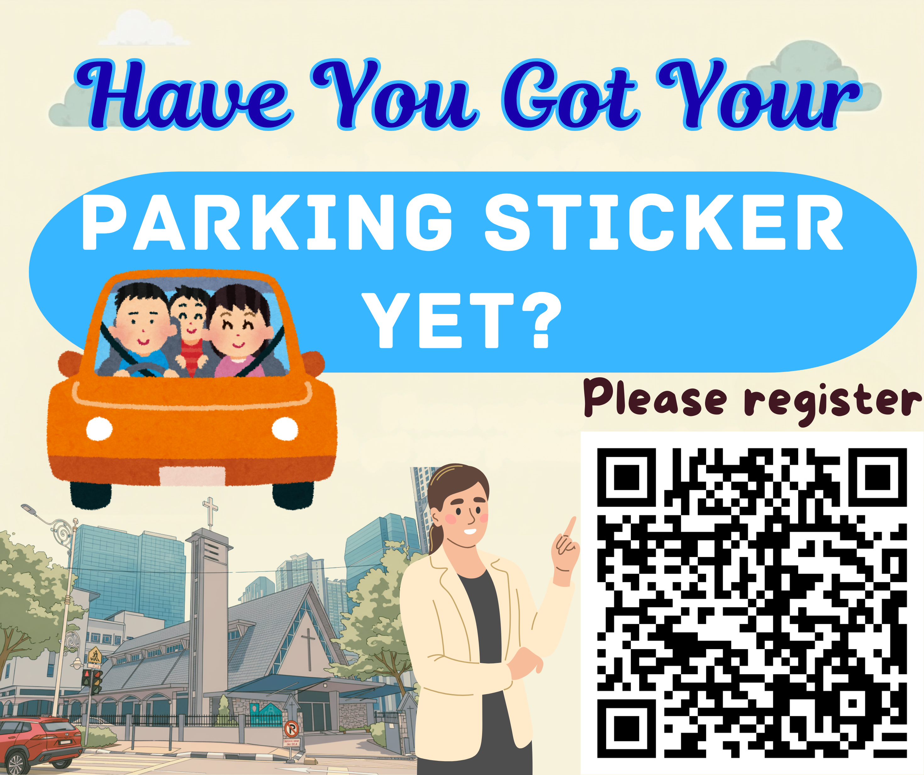 Sign-up for your parish parking sticker